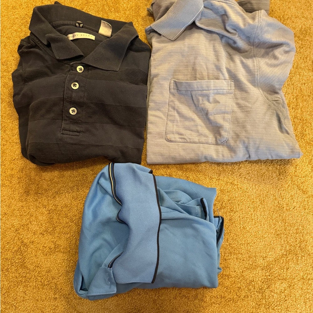 Men’s Polo Shirts Size XL Short Sleeve Lot of 3 Collared Shirts